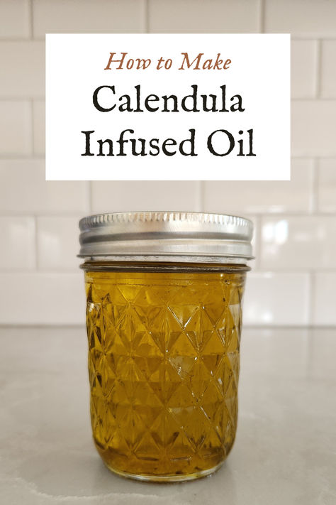 How to Make Calendula Infused Oil Calendula Infused Oil How To Make, Calendula Infused Oil, Calendula Essential Oil, Homemade Salve, Calendula Salve, Infused Oil, Calendula Oil, Oil Skin Care, Infused Oils