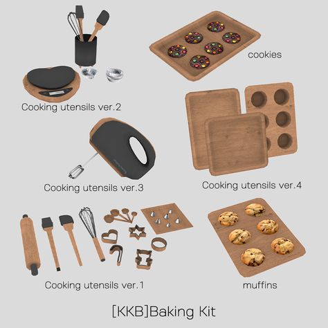 Kkb The Sims 4, Sims 4 Cc Baking Clutter, Sims 4 Baking Cc, Sims4 Bakery, Ts4 Clutter, Sims4 Furniture, Sims Challenge, Sims 4 Kitchen, The Sims 4 Pc