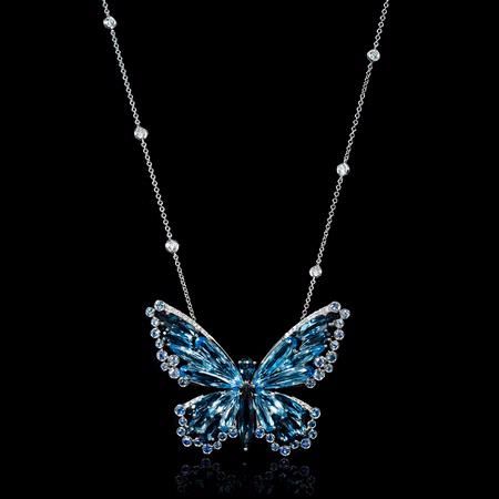 Sapphire Stones, Pretty Jewelry Necklaces, Pendant Diamond, Magical Jewelry, Blue Topaz Stone, Jewelry Accessories Ideas, Girly Accessories, Butterfly Jewelry, Jewelry Lookbook