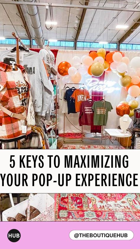 10x10 Pop Up Boutique, Pop Up Sale Ideas, Indoor Pop Up Shop Display Ideas, How To Start A Pop Up Shop, Retail Pop Up, Pop Up Boutique Ideas, Boutique Event Ideas, Boutique Pop Up, Pop Up Clothing Display