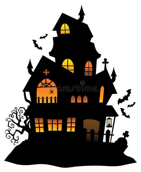 Haunted House Silhouette, Haunted House Clipart, Halloween Cut Outs, Imprimibles Halloween, House Silhouette, Halloween Haunted House, Yard Cards, Halloween Diy Crafts, Halloween Haunted Houses