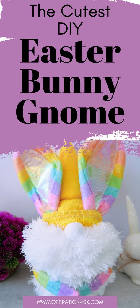 Easter Bunny Ears Headband, Fun Easter Treats, Dollar Tree Easter Crafts, Diy Easter Bunny, Gnome Craft, Decorating On A Dime, Easter Bunny Ears, Easter Bunny Crafts, Gnomes Diy