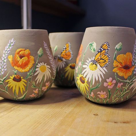 Trying to include a whole bunch of flower mugs in the next restock - do you like these using the dark brown clay or the speckled off-white… | Instagram Flower Mugs, White Instagram, Brown Clay, July 15, White Clay, The Darkest, Dark Brown, The Next, Off White