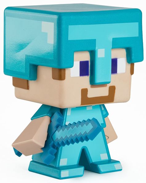 PRICES MAY VARY. Jumbo-sized Steve is an important addition to any collection. Made especially for Minecraft Live 2021. Minecraft fans know that Steve's detailed Diamond Armor delivers one of the highest levels of in-game protection. Premium metallic finishes give Steve in Diamond Armor an extra luster. Heads up! This uniquely scaled, extra-large Steve is roughly 400% bigger than a conventional Minecraft Mini-Figure. The Special edition window display box provides a fine way to protect your figu Diamond Armor, Minecraft Mini Figures, Minecraft Toys, Minecraft Blocks, Spiderman Party, Action Toys, Kids Gift Guide, Toy For Kids, Game Store