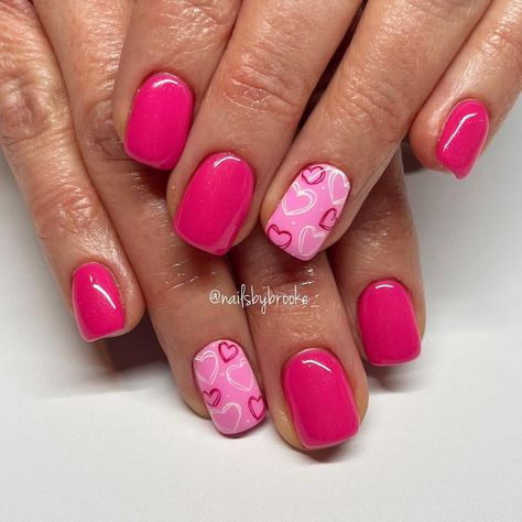 60 Cute Spring/Summer Nails to Inspire You Cute Heart Nails, Nail Ideas For Spring, Valentines Nail Art Designs, Heart Nail Designs, Valentine Nail Art, February Nails, Daisy Nails, Nail Designs Valentines, Nails Only