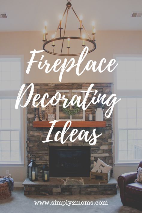 Brick Fireplace Mantle Decor Ideas, Decorating Hearth Of Fireplace, Lanterns On Mantle, Fireplace Lantern Decor Living Rooms, How To Decorate Fireplace Hearth, Fireplace Harth Decorations, Decorating In Front Of Fireplace, Mantle Decorating Ideas Traditional, Rock Fireplace Mantle Decor