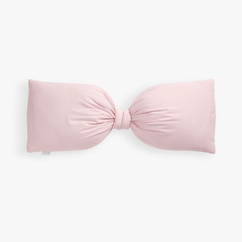 LoveShackFancy Oversized Bow Denim Pillow | Pottery Barn Teen Light Pink Pillows, Dorm Wishlist, Enchanting Aesthetic, Bow Pillow, Preppy Essentials, Bow Pillows, Denim Pillow, College Ideas, Fancy Bows