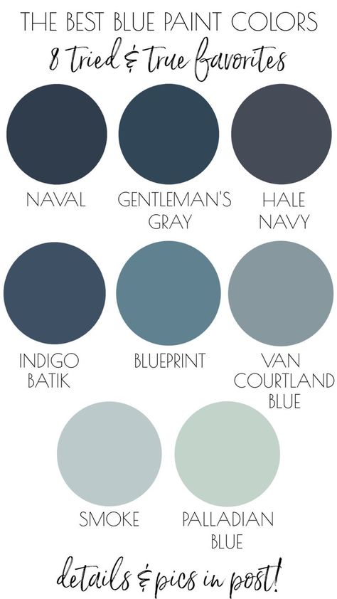 Awesome post on the best blue paint colors with real-life examples! Palladian Blue Benjamin Moore, Best Blue Paint Colors, Vitrine Design, Palladian Blue, Greige Paint Colors, Driven By Decor, Best White Paint, Neutral Paint Color, Blue Paint Colors