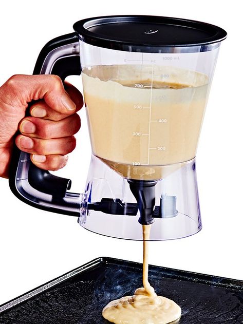 Pancake Dispenser, Batter Dispenser, Donut Batter, Homemade Crepes, Pancake Batter Dispenser, Sweet Potato Pancakes, Future Kitchen, Kitchen Things, Potato Pancakes