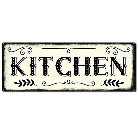 Kitchen, 6 x 16 Inch Metal Farmhouse Sign, Rustic Vintage Wall Decor for Home, Restaurant, Cafe, Diner, Bakery and Coffee Shop, Farm Theme Gifts for Farmers, Ranchers, Housewarming, RK3008 6x16 Farmhouse Decor Signs, Creative Office Decor, Diner Coffee, Wooden Kitchen Signs, Farmhouse Restaurant, Farmhouse Kitchen Signs, Metal Farmhouse, Kitchen Decor Signs, Kitchen Farmhouse Decor