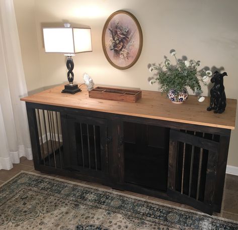 KK Krate & Kennel Concord NC dog furniture  Kennel crate Dog Kennel Entry Table, Kennel Entertainment Center, Table Kennel, Built In Dog Kennel, Tv Stand With Dog Kennel, Double Dog Kennel Furniture, Tv Stand Dog Kennel, Tv Stand Kennel, Dog Kennel Wood Table