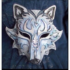 Mascara Oni, Human Creation, Paper Mache Mask, Ceramic Mask, Wolf Mask, Venetian Masks, Leather Mask, Cool Masks, Wattpad Romance