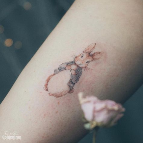 Peter Rabbit Tattoo, Peter Rabbit Tattoos, Earthy Tattoos, Rabbit Tattoo, Cute Tats, Mommy Tattoos, Rabbit Tattoos, Bunny Toys, Simplistic Tattoos