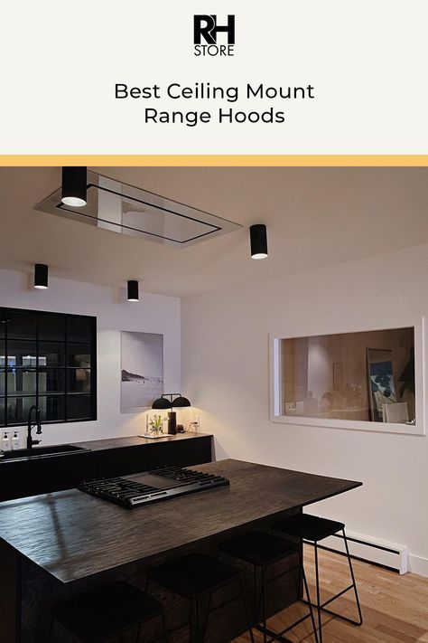 Range Hood In Ceiling, Island Range Hood Ideas, Ceiling Mount Range Hood, Modern Range Hood, Contemporary Range Hood, Ceiling Hood, Ducted Range Hood, Ductless Range Hood, Ceiling Exhaust Fan