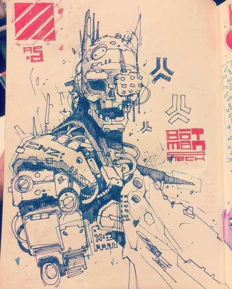 Cyberpunk mech batman concept Batman Concept, Batman Poster, Arte Robot, Arte Cyberpunk, Arte Sketchbook, Concept Art Drawing, Robot Art, Robot Concept Art, Cyberpunk Art