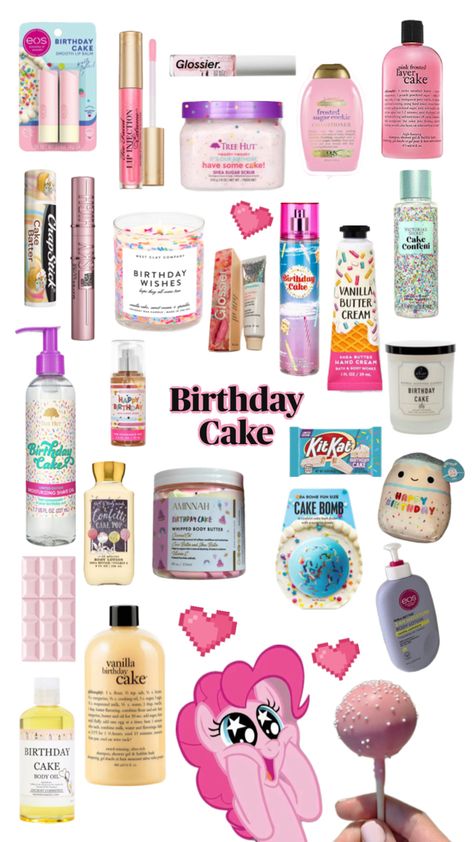 Here’s some products that either match the aesthetic or help you smell like a yummy birthday cake!! Birthday Cale, Eye Makeup Images, Dove Body Wash, Gifts For Gf, Birthday Wishes Cake, A Birthday Cake, Lip Injections, Perfume Scents, Body Care Routine