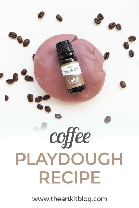 Coffee Essential Oil Playdough Recipe Affiliate links have been provided for your convenience. We took our one pot playdough recipe and added coffee Peppermint Coffee Recipe, Lavender Playdough, The Smell Of Coffee, Peppermint Coffee, Coffee Essential Oil, Scratch Cooking, Lavender Recipes, Lavender Seeds, Young Living Essential Oils Recipes