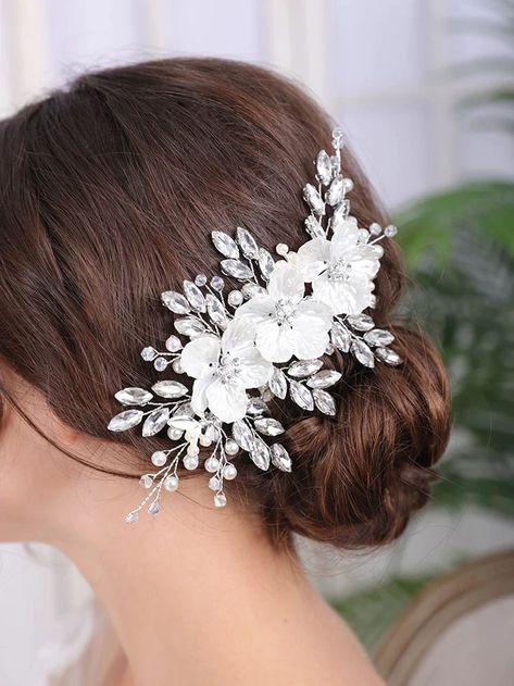 Tiara Accessories, Tiara Hair, Bridal Headwear, Wedding Headdress, Tiara Hairstyles, Hair Accessories Pearl, Iridescent Pearl, Bridal Hair Clip, Rhinestone Hair