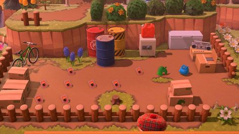 Acnh Garbage Area, Acnh Diy, New Animal Crossing, Animal Crossing, Gaming, Animals