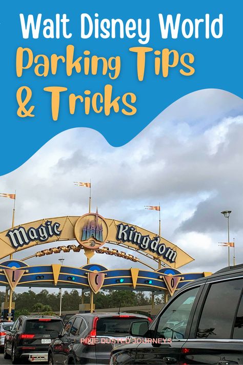 Everything you need to know about Disney World Parking at the parks and Resort, fees, car charging plus tips and secrets about parking. #disneyworldtips #wdw #parkingatdisney Disney Parking Spot, Parking Tips, Disney Transportation, Disney Resort Hotels, Blizzard Beach, Disney Hotels, Disney World Parks, Disney Magic Kingdom, Disney World Tips And Tricks