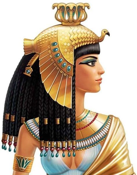 Cleopatra: Incredible History and Reconstruction of the Ancient Queen Egyptian Makeup, Starověký Egypt, Egyptian Painting, Egiptul Antic, Egyptian Fashion, Ancient Queen, Egypt Tattoo, Ancient Egypt Art, Egyptian Tattoo