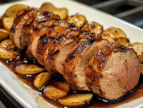 If you're looking for a dish that combines sweet and savory flavors, look no further than Maple Bacon Apple Cider Pork Tenderloin. This recipe beautifully Apple Cider Pork Tenderloin, Cider Pork Tenderloin, Apple Cider Pork, Maple Bacon, Sweet And Savory, Pork Tenderloin, Crispy Bacon, Paleo Gluten Free, Apple Cider