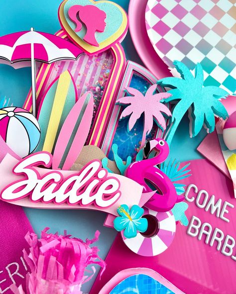 This was definetely one of my favorite themes… you will definetely see a few more items coming as I’m taking advantage of the fun color combo to add some new products to my catalog! Malibu Barbie theme, one perfect summer theme any girl will love! I sure would love a Malibu Barbie theme 👙🌴 #malibubarbie #malibubarbiecaketopper #malibubarbieparty #barbiecaketopper Malibu Barbie Theme, Barbie Malibu, Barbie Theme, Malibu Barbie, Summer Theme, Taking Advantage, Fun Color, Color Combo, Pool Party