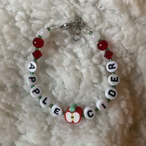 Beabadoobee Bracelet Apple Cider 🍎 #beabadoobee... - Depop Beabadoobee Bracelets, Apple Cider Beabadoobee, Apple Bracelet, Bracelet Ideas, Apple Cider, Cider, Women's Jewelry, Women Jewelry, Bracelet