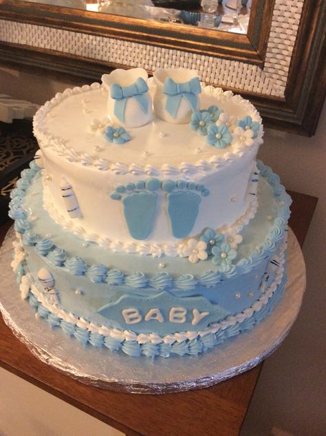 Prince Baby Shower Cake, Elephant Baby Shower Theme Boy, Baby Shower Sheet Cakes, Boy Baby Shower Cake, Baby Shower Cake Designs, Cake Decorating Books, Baby Shower Decorations Neutral, Classy Baby Shower, Pastel Baby Shower