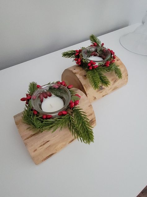 DIY candle holders Christmas