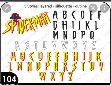 Spider Man Font Alphabet, Spiderman Font Letters, Spider Verse Font, Spider Man Letters, Spiderman Font, Paint Pants, Comic Book Font, Spiderman Comic Books, Happy Birthday Writing