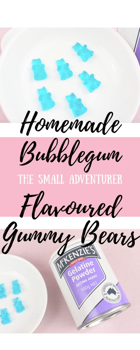 Homemade Bubblegum Gummy Bears Make Gummy Bears, Making Gummy Bears, Gum Flavors, Bubble Gum Flavor, Resin Bracelet, Gummy Bear, Gummy Bears, Soft Drinks, Food Coloring