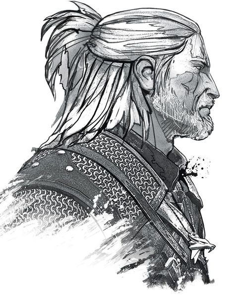 Witcher-3-Wild-Hunt-Artbook-197 - Back to the GEEK ! Witcher Tattoo, Witcher Wallpaper, The Witcher Game, Warrior Drawing, Witcher Art, Witcher 3 Wild Hunt, Wild Hunt, The Witcher 3, Fantasy Warrior