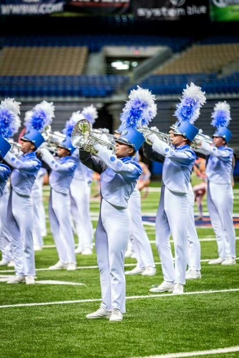 2015 Blue Knights Marching Band Uniforms, High School Memories, Band Uniforms, Drum Corps International, Band Photography, Drum Corps, School Memories, Color Guard, Making Music