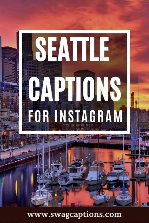 135+ Best Seattle Captions And Quotes For Instagram In 2022 Seattle Captions Instagram, Seattle Quotes, Seattle Instagram, Seattle Gum Wall, Summer In Seattle, Sea Quotes, Pike Place Market Seattle, Sleepless In Seattle, Vibe Quote