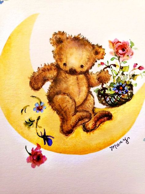 Mary Hamilton, Hamilton Art, Vintage Calendar, Hallmark Cards, Bear Art, Vintage Greeting Cards, Vintage Christmas Cards, Childrens Illustrations, Whimsical Art