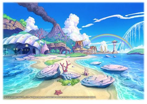 Besaid | Final Fantasy Wiki | Fandom Fantasy Beach Town, Water City, Beach Village, Environment Props, Mermaid Lagoon, Fantasy Stuff, Beach Artwork, Fantasy Island, Final Fantasy X