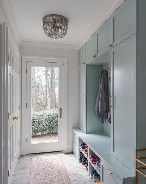 mudroom • Instagram Mudroom Breezeway From Garage, Front Entry Mudroom, Mudroom Addition Exterior, Mudroom Addition, Washers And Dryers, Nyc Penthouse, Home Gym Setup, Gym Setup, Walk In Closet Design