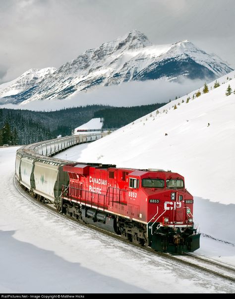 Canadian Pacific Railway, Lake Louise, February 1, Alberta Canada, Lake, Train, Photography