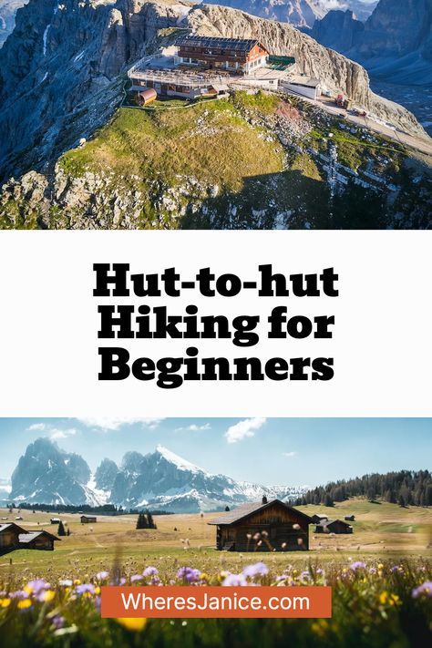 Hut To Hut Hiking Dolomites, Hut To Hut Hiking, Most Beautiful Scenery, Hiking Ideas, Hiking Trips, Hiking Europe, Thru Hiking, Epic Journey, Swiss Alps