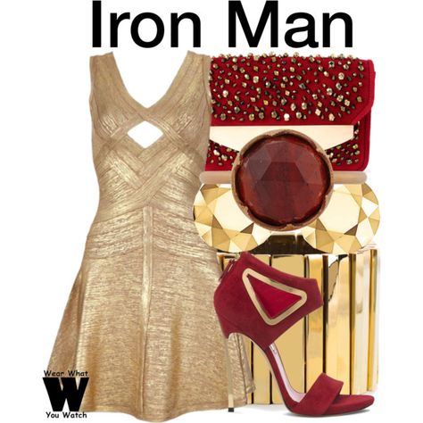 "Iron Man" by wearwhatyouwatch on Polyvore Wanda Age Of Ultron Outfit, Captain Marvel Inspired Outfits, Iron Man Disneybound, Marvel Bounding, Iron Man Clothes, Iron Man Shirt Women, Marvel Outfits, Marvel Inspired Outfits, Marvel Fashion