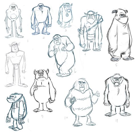 Some Yeti conceptual designs for Comic Book. Yeti Drawing Character Design, Yeti Concept Art, Yeti Drawings, Yeti Character Design, Cryptid Ideas, Sasquatch Cartoon, Yeti Drawing, Yeti Cartoon, Yeti Illustration