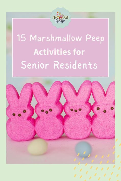 If you think Peeps are just for kids, think again! This fun marshmallow treat can be added to many Senior Activities at Easter to make your program planning feel fresh and new! ReplyForwardAdd reaction Easter Activities For Seniors, Spring Activities For Senior Citizens, Easter Senior Living Activities, April Activities For Seniors, Easter Craft For Senior Citizens, Peeps Activities, Activities For Memory Care Residents, Peeps Stem Activities For Kids, Peeps Stem Challenge