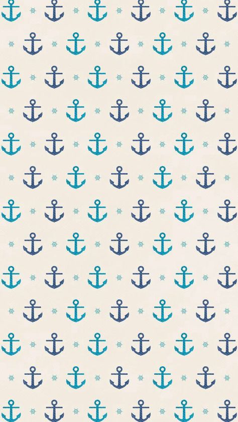 Small teal and navy blue anchor anchors on off white background. #wallpaper Anchor Wallpaper, Handy Wallpaper, Wall Paper Phone, A Wallpaper, Wallpaper For Your Phone, Nautical Wedding, Cute Backgrounds, Bullet Journaling, Screen Savers