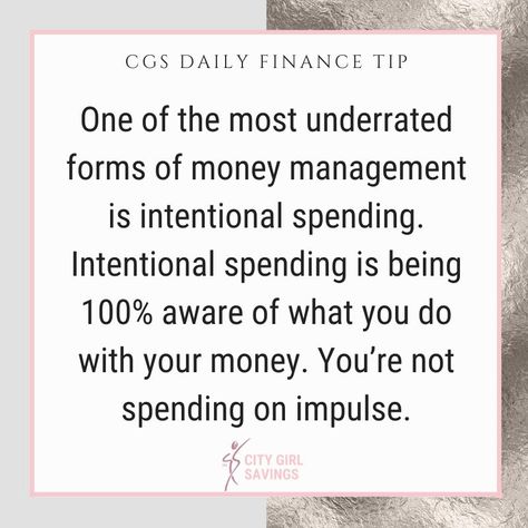 One of the most underrated forms of money management is intentional spending. Intentional spending is being 100% aware of what you do with your money. When you’re unaware of your behavior, you don’t know you have a problem to fix – let alone what the problem is. When you are aware of your money patterns and behavior, you can start pinpointing opportunity. If you want to be better with your money, especially moving into a new year, focus on being mindful and aware of your spending behavior. Intentional Spending, Debt Help, Being Mindful, Financial Education, Done With You, Lists To Make, Money Mindset, Financial Success, City Girl