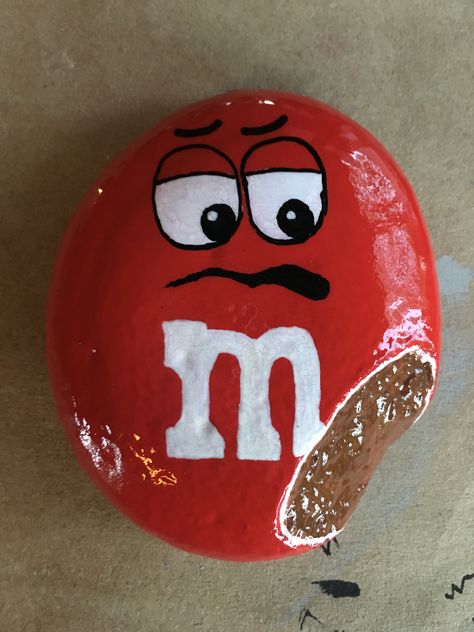 M N M Rock Painting, M M Rocks, Rock Painting Ideas M&m, M&m Rock Painting Ideas, M And M Painted Rocks, M And M Rocks Painted Stones, Rock Painting M&m, M&m Painted Rocks Ideas, Painted Rocks M&m