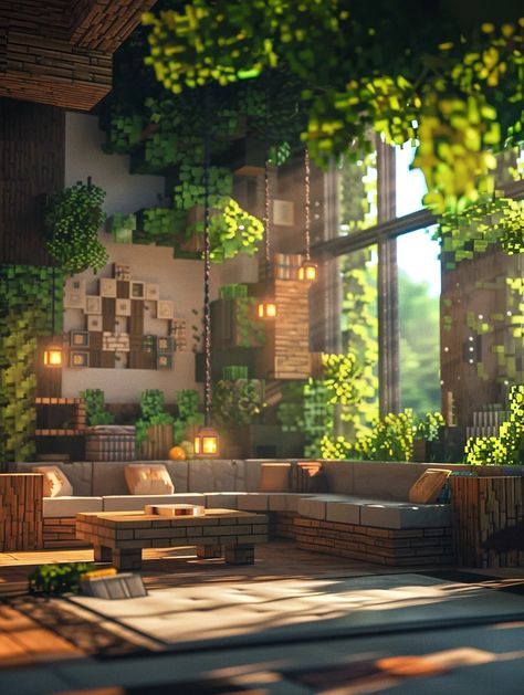 38 Minecraft-Inspired Interior Ideas – TastyInteriors Inside House Design Minecraft, Minecraft Interior Inspiration, Minecraft Inspiration Interior, Interior Design Minecraft House, Aesthetic Minecraft Interior, Minecraft Building Ideas Furniture, Minecraft Mansion Interior, Minecraft Home Interior Ideas, Minecraft Building Ideas Interior