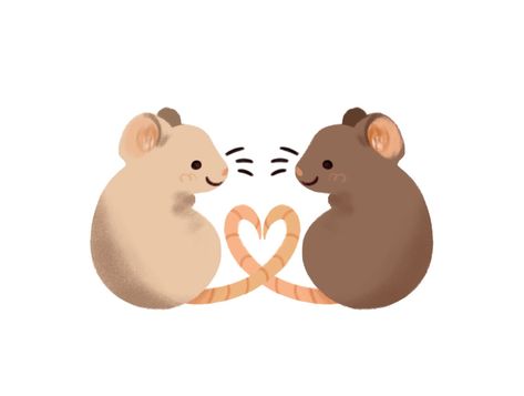 Animal Rugs, I Love Art, Sticker Printing, Cute Rats, Cute Doodles Drawings, Cute Little Drawings, Cute Animal Drawings, Doodle Drawings, Cute Doodles