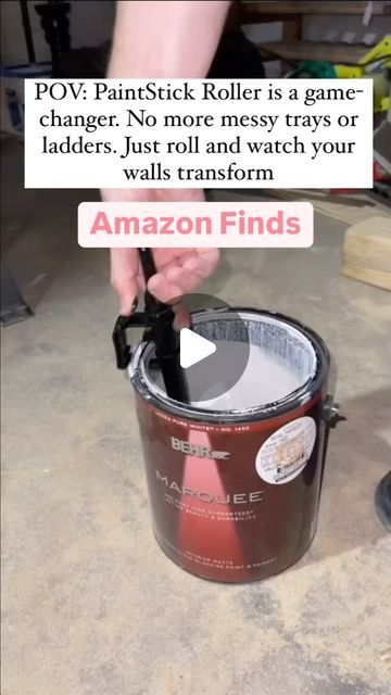 Mamas Finders on Instagram: "Amazon home finds ✨ This innovative roller holds paint directly in the handle, eliminating the need for messy paint trays. With its extended reach, you can easily paint walls, ceilings, and hard-to-reach areas without a ladder. Plus, it’s mess-free and easy to use 🎨✅ Comment SHOP, & I’ll DM you the link🫶🏻 *( Make sure you’re FOLLOWING @mamasfinders so I can dm you ), or you can find it under “HOME“ category on my Amazon Storefront (LINK IN BIO!)🩷   ** If for some reason you don’t get the link DM (IG can have a lot of glitches!🙈) you can tap the link in my bio to shop!*  #amazonfinds #amazonhome #homehacks #paintingtools #homeimprovement #diy #homedecor #paintroller #wagnerpaint #easypainting" Paint Can Pouring Hacks, Paint Walls, Paint Trays, Amazon Home Finds, Rub N Buff, Boo Thang, Kitchen Help, Home Finds, Home Fix