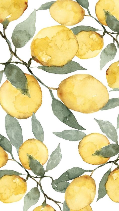 Amalfi Lemons, Lemon Background, Greenery Background, Iphone Wallpaper Yellow, Watercolor Wallpaper Iphone, Wallpaper Watercolor, Ipad Background, Wedding Stationery Design, Iphone Lockscreen